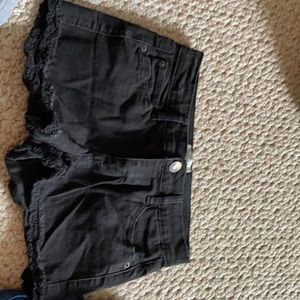 Black Jean Shorts